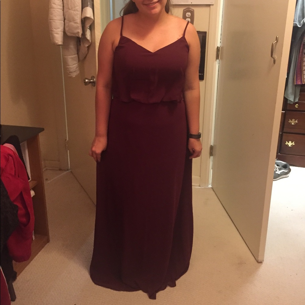 Red/Maroon bridesmaid dress